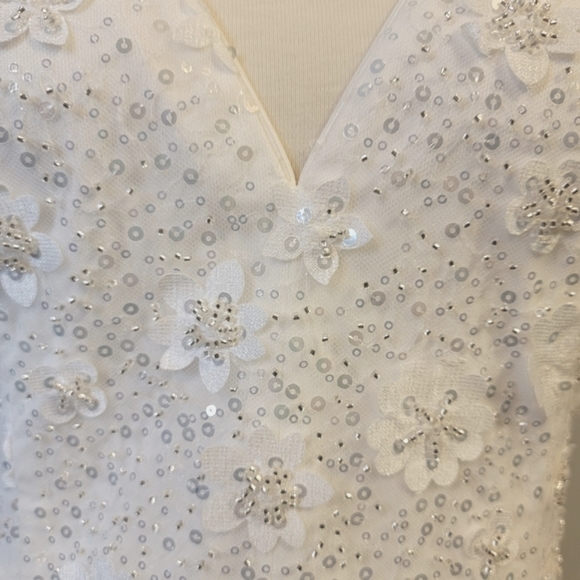 Dress The Population | Elisa Sleeveless Plunge Neckline Fit and Flare Bridal - Picture 6 of 15